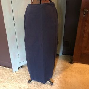 Navy blue linen skirt